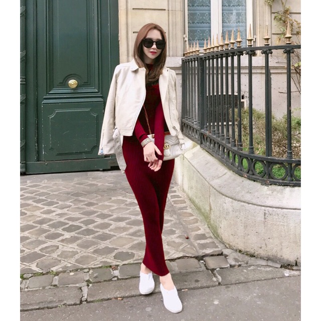 Váy len body dáng dài hàng Quảng Châu- hàng có sẵn NÂU XL | BigBuy360 - bigbuy360.vn