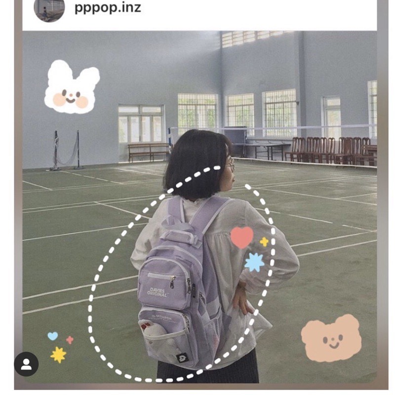 Balo Davies mini màu tím thanh lí