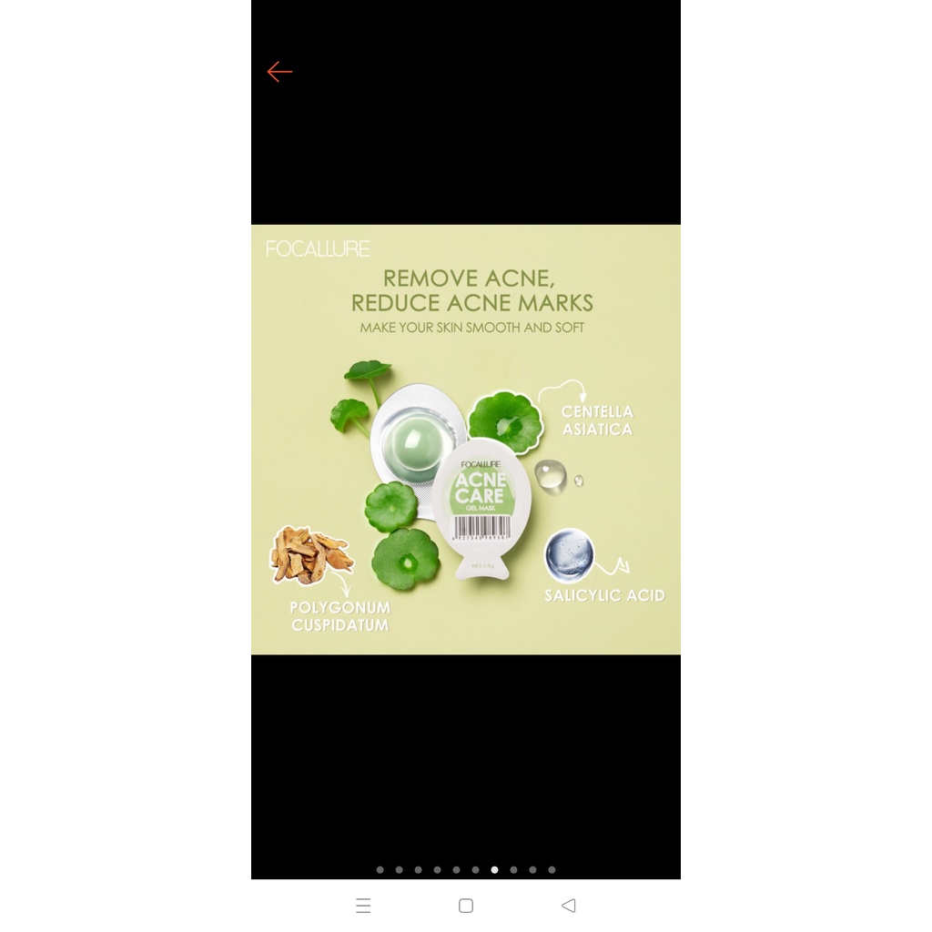Mặt nạ FOCALLURE 3.8g, mặt nạ nội địa trung dưỡng sáng da, kiềm dầu, dưỡng ẩm sâu, se khít lỗ chân lông và giảm mụn