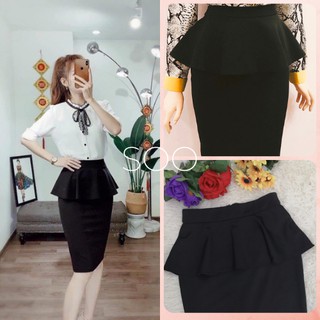 Chân váy bút chì đen trơn, chân váy công sở dáng dài ôm body tôn dáng, váy chất liệu Neo Thái cao cấp co giãn 4 chiều