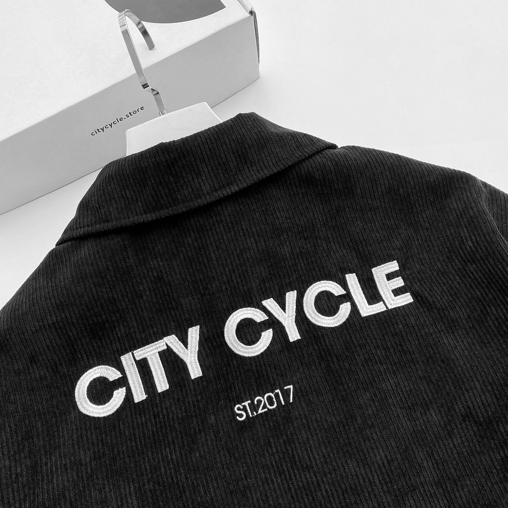 Áo khoác jacket nhung tăm ST17 City Cycle - Áo sơ mi nhung tăm unisex form rộng Unisex Local Brand