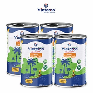 Combo 2 lon Nước cốt dừa tươi Vietcoco Lon 400ml
