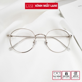 [Tặng tô vít] Gọng kính cận nam nữ tròn to vintage, kim loại nhiều màu dễ đeo thời trang ulzzang Lani 2297