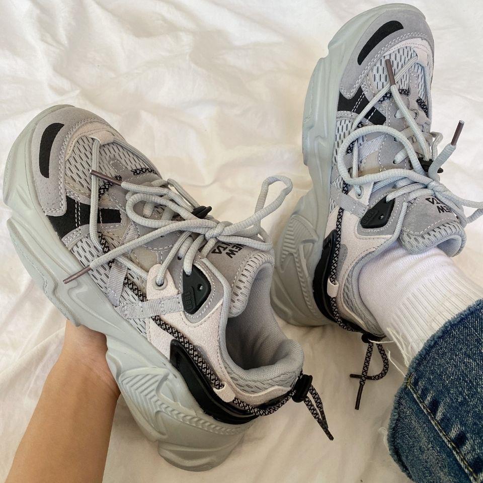 Giày Thể Thao Màu Đen Phong Cách Hàn Quốc Cá Tính Cho Nữ