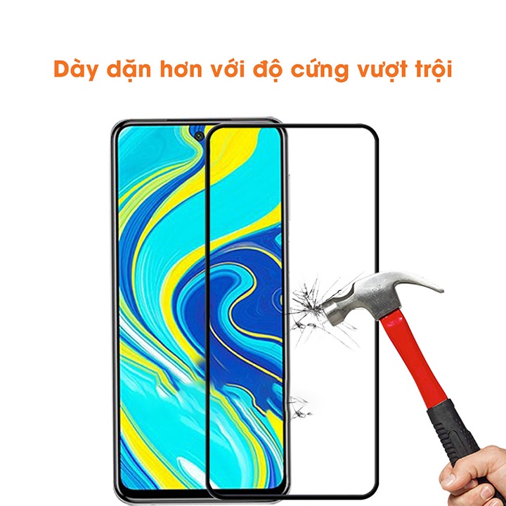 Kính cường lực Xiaomi Redmi Note 10, Note 10S, Note 10 Pro, Note 10 Pro Max,Tặng kèm giấy lau Edcase86