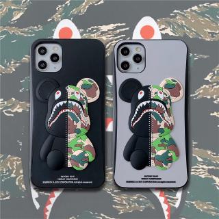 Shark×Kaws Ốp lưng iphone 11 Pro Max Soft 3D Silicon Soft Cover iPhone SE iX XS XR i7 i8 Plus Phone Hybrid Case