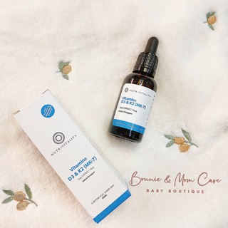 Vitamin D3 K2 (Mk7) Nutrivitality Anh Quốc - 30ml cho bé từ sơ sinh