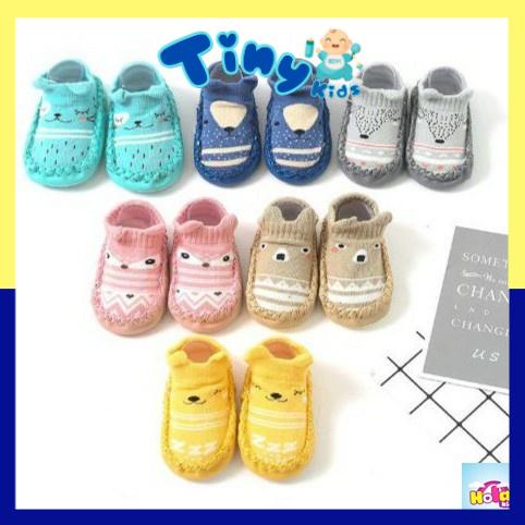 (Ảnh Thật) Giày Tập Đi Bé Trai Bé Gái Chống Trượt Hình Thú Chống Trơn Cực Tốt - Tiny Kids