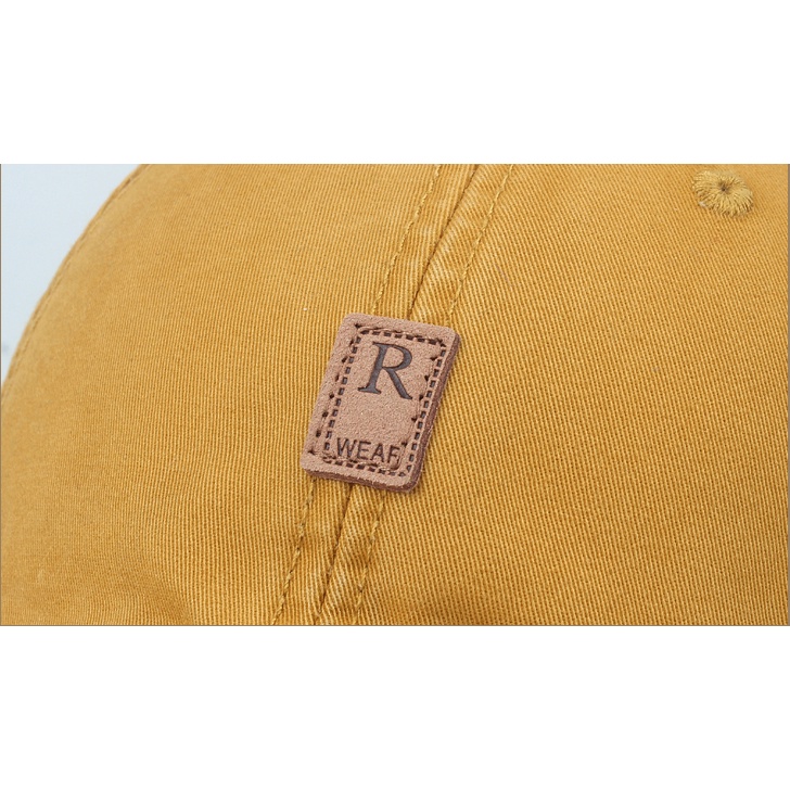 Mũ lưỡi trai họa tiết thêu chữ gắn da nhiều màu sắc cho nam nữ