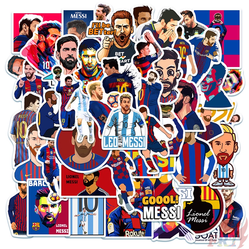 100Pcs/Set ❉ Leo Messi Stickers ❉ Famous Football Sports Player Superstar DIY Fashion Waterproof Doodle Decals Stickers