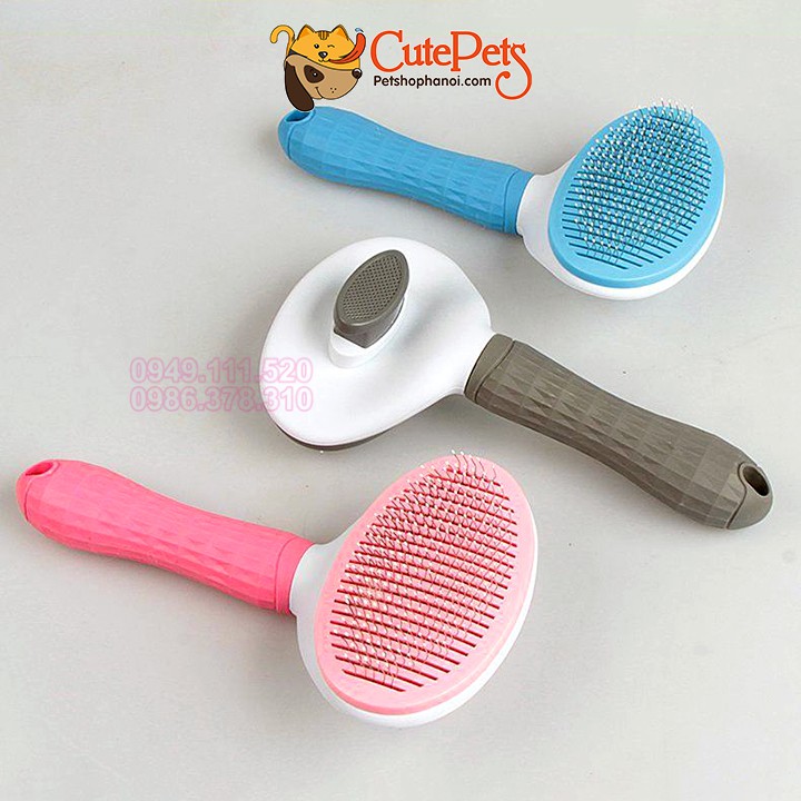 Lược chải lấy lông rụng có nút bấm cho chó mèo - CutePets