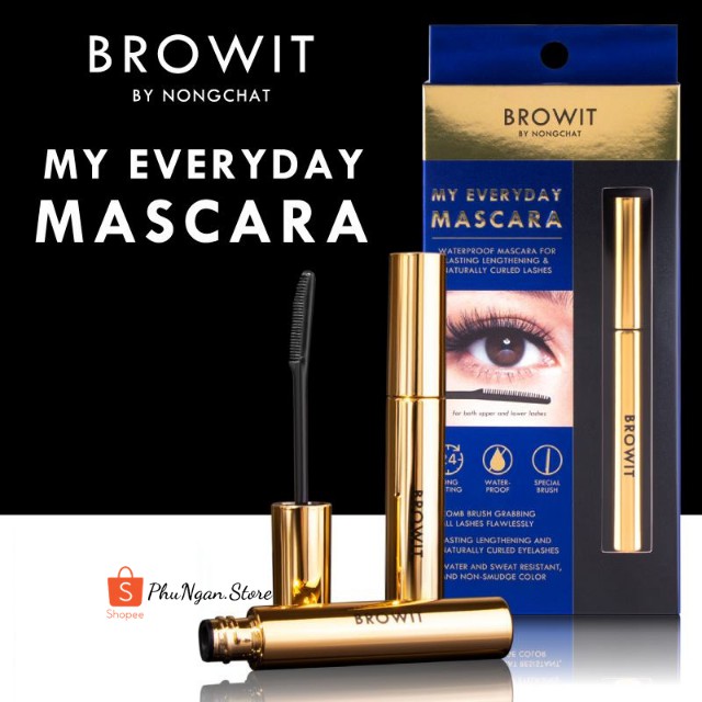 (Sẵn 3 loại-1 đầu, 2 đầu)Chuốt mi Mascara Nongchat hãng BROWIT Thái Lan (2in1 Universal, Professional Dou, My Everyday)