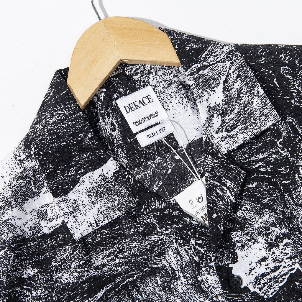 Áo Sơ Mi Nam Dekace Chất Lụa Họa Tiết T6121