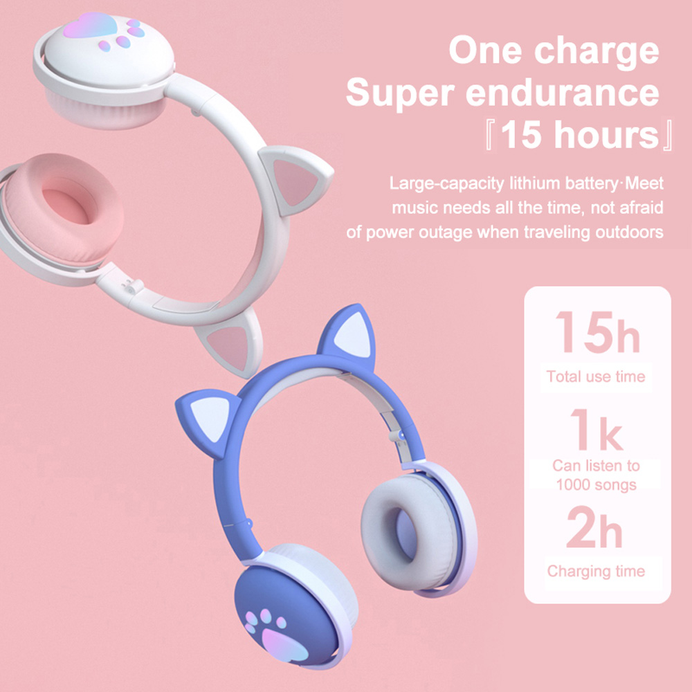 Tai nghe chụp tai không dây bluetooth BK1 chống tiếng ồn hình tai mèo đáng yêu tích hợp micro cao cấp | BigBuy360 - bigbuy360.vn