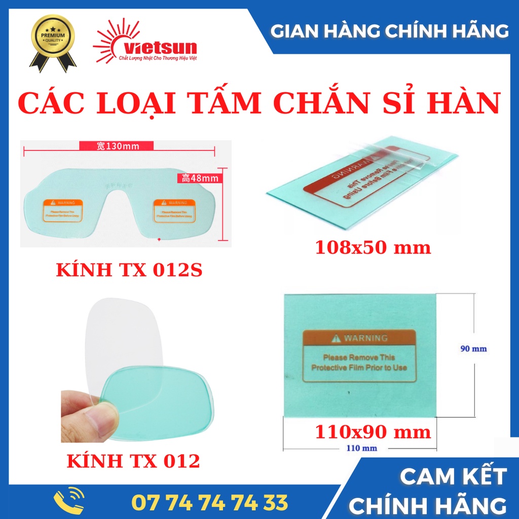 Tấm mica chắn sỉ hàn dùng cho các loại kính hàn, nón hàn điện tử
