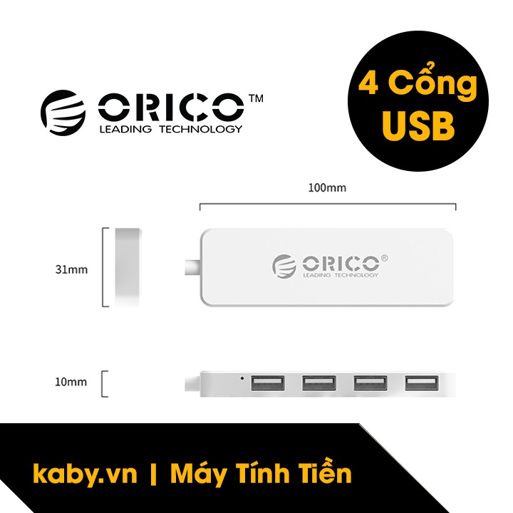 Hub USB ORICO 4 Cổng FL01-BK-BP - FL01-WH-BP - Bộ Chia USB ORICO 4 Port