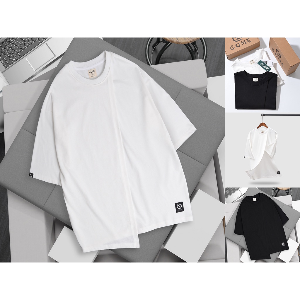 Áo thun Gome unisex 2 vạt cá tính form rộng phong cách streetwear made in Vietnam