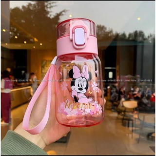 [𝓛𝓲𝓶𝓮𝓲.𝓢𝓽𝓸𝓻𝓮] Bình nước tu miệng xách tay cao cấp Disney Minnie Frozen Mickey 400ml cho trẻ em 775