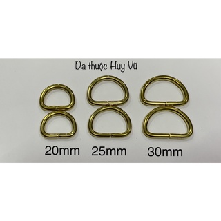 Khoen ring chữ D đồng (D ring), phụ kiện đồng( 1cặp)