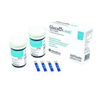 Que thử đường huyết GlucoDr Auto - Hộp 2 lọ 50 que thử - 1 lọ 25 que thử