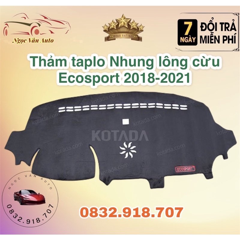 Thảm Taplo Nhung Ford Ecosport 2014 - 2021 Nhung lông cừu