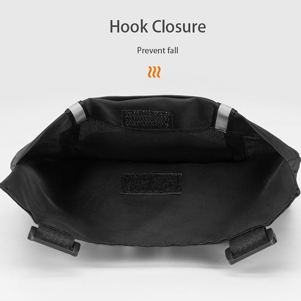 Rockbros Túi Đựng Đồ Mini Màu Đen Gắn Tay Lái Xe Đạp Có Thể Gấp Gọn Tiện Lợi