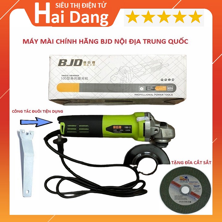 Máy Mài,Tặng Đĩa Cắt Máy Chính Hãng BJD 1100w Hàng Nội Địa Trung Quốc, Bảo Hành 6 Tháng