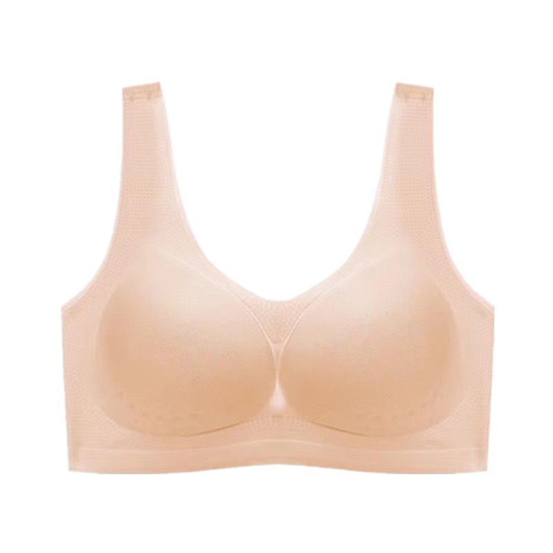 áo ngực bộ đồ lót nữ Áo Lót Lụa Lạnh Siêu Mỏng Không Gọng Thép Không Đường May Có Lỗ Hở Lưng Thoáng Khí Thoải Mái Có Thể Điều Chỉnh