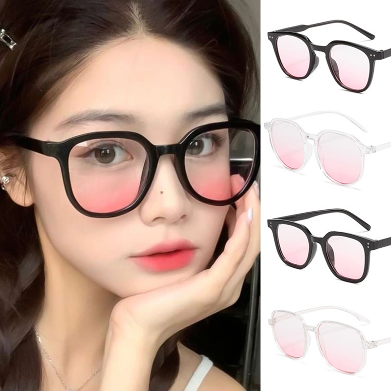 Kính Mát Tròng Tròn Màu Gradient Thời Trang Hàn Quốc Cho Nữ