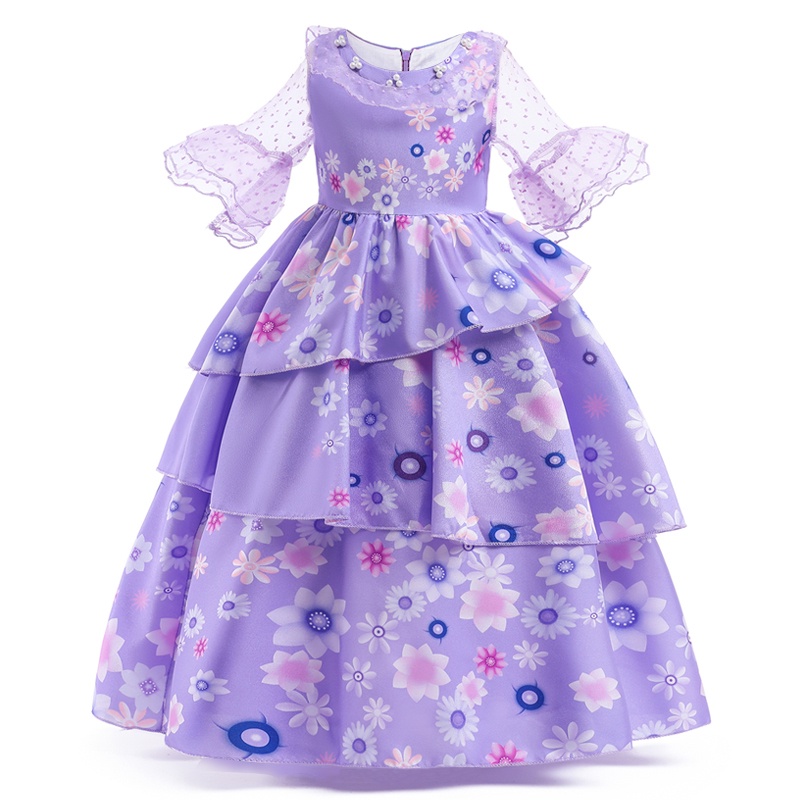 Đầm lễ hội MQATZ phong cách công chúa dự tiệc biểu diễn cho bé gái 2-10 tuổi