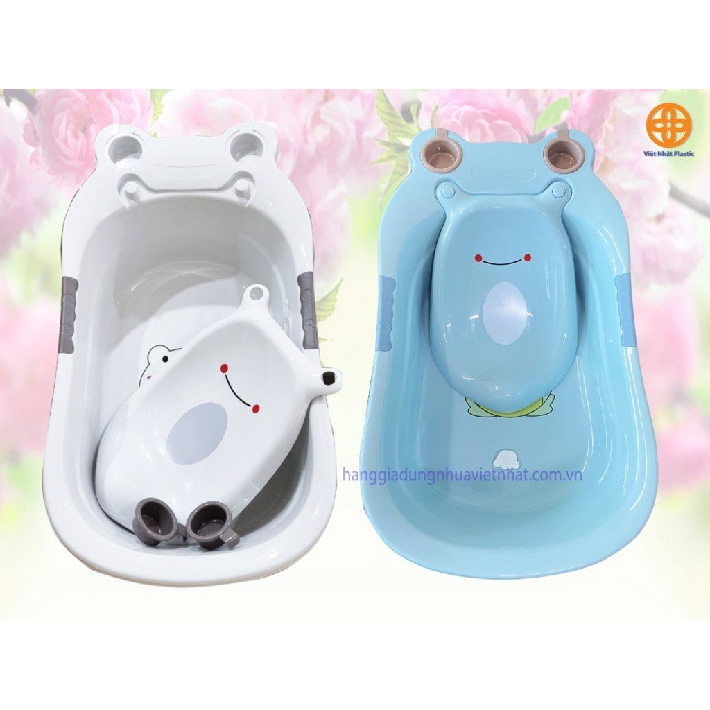 Chậu tắm cho bé sơ sinh hình ếch , chậu tắm cho bé nhựa cao cấp Việt Nhật