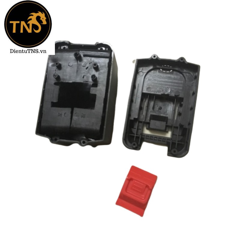 TNS..Vỏ pin makita trượt hộp 3 hàng x 5 cell 18650 có led báo pin và ốc