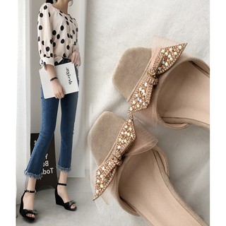 Sandal đế xuồng da lộn 120520 (Hàng oder chuẩn hình 100%)
