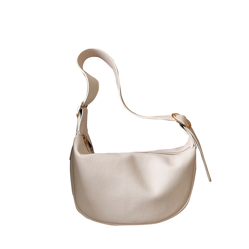 Túi xách IELGY bằng da hình bánh xếp cỡ lớn 30x18x8cm có dây kéo có 3 màu trắng/ đen/ vàng thời trang dành cho nữ