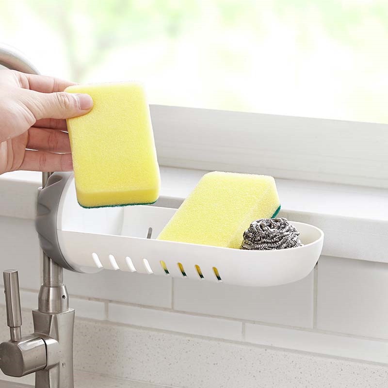 Giá đỡ gắn vòi nước ở bồn rửa chén không cần khoan đa năng tiện dụng cho gia đình