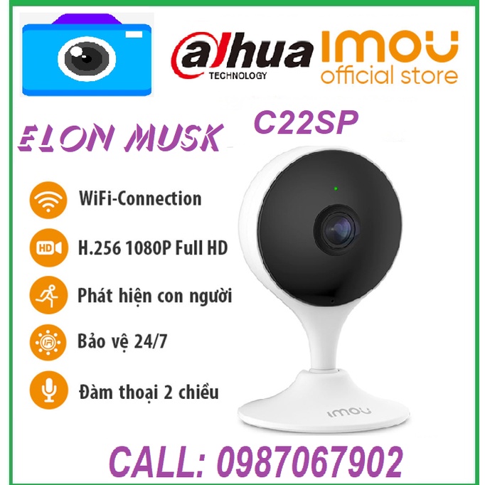 Camera Wifi Imou C22SP 2M 1080p-Hàng Chính Hãng Dahua