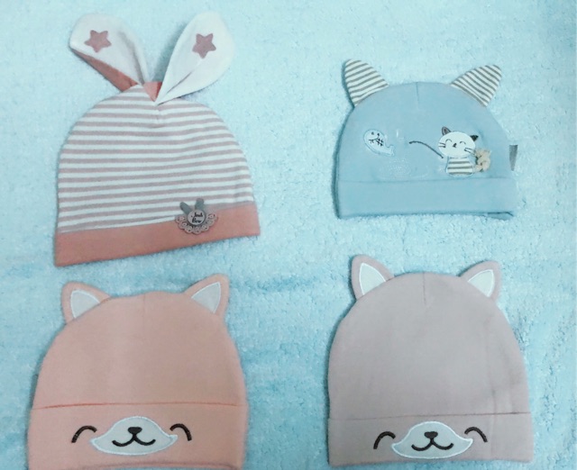 Mũ len mỏng hình cho bé