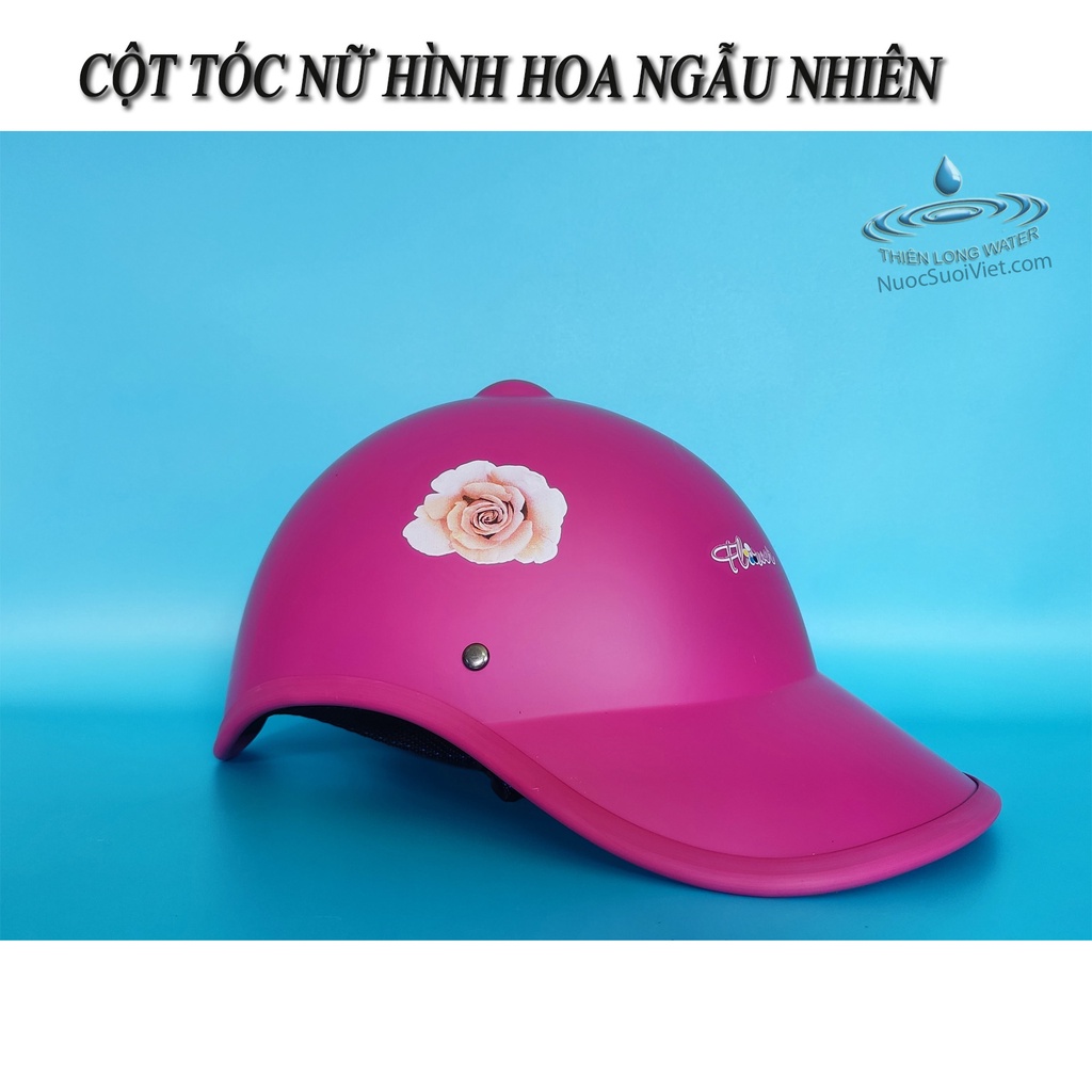 Mũ Bảo Hiểm Khoét Lỗ Phía Sau Hình Hoa - Nón Bảo Hiểm Cho Nữ Thời Trang Xinh Xắn