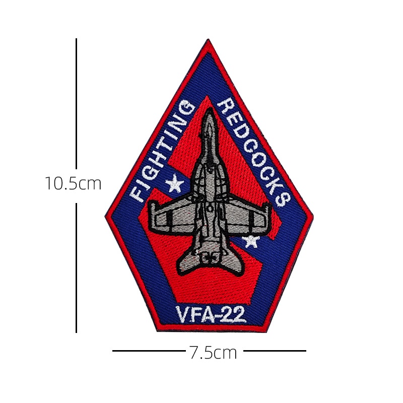 Miếng Dán Ủi Thêu Hình Súng Zhuangzhi Lingyun 2 VFA-22 Mới