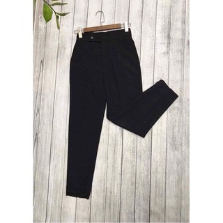 Quần baggy cúc bấm gấu lệch