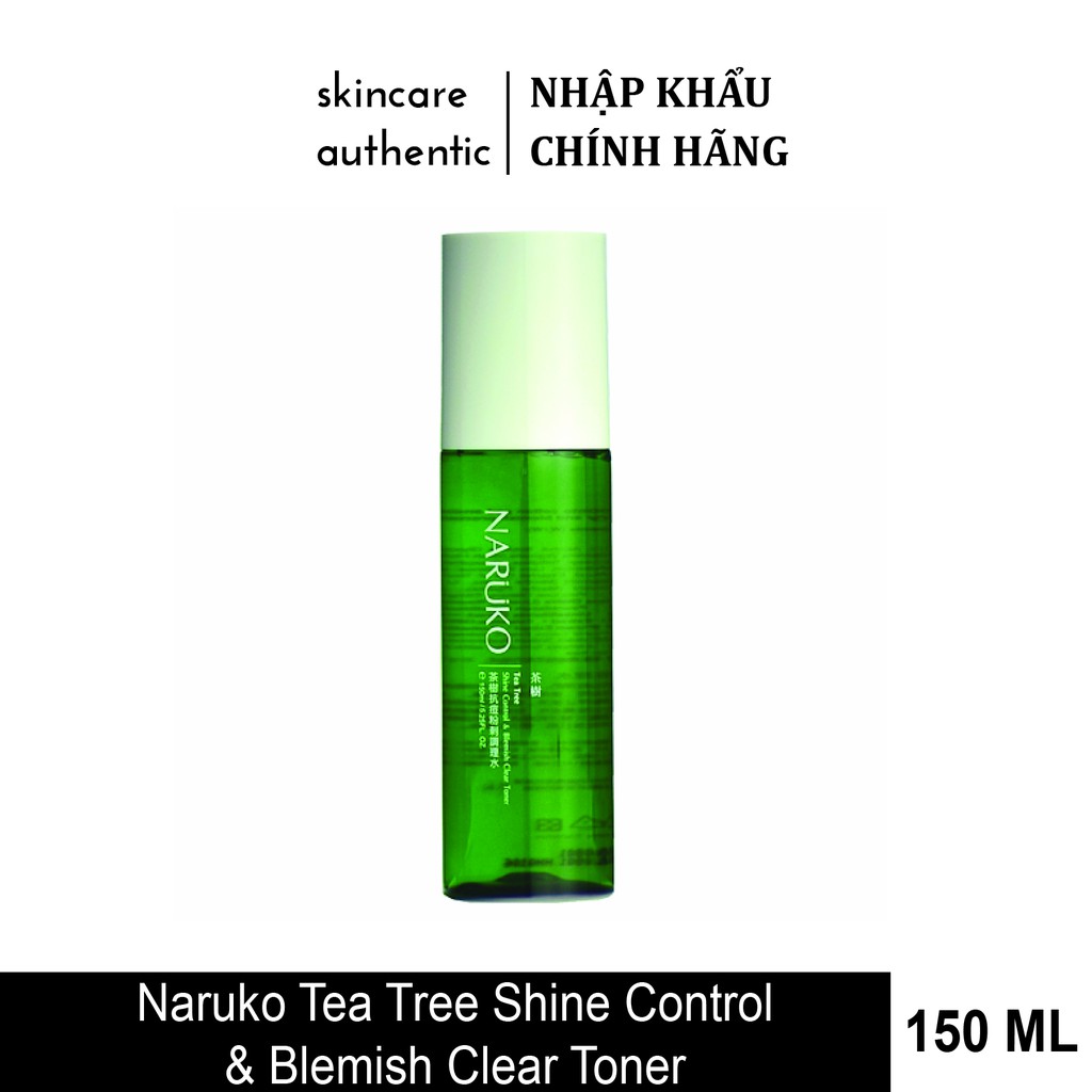 [CAM KẾT AUTH ]Toner Kiềm Dầu Naruko Tea Tree Shine Control and Blemish Clear Toner 150 ml
