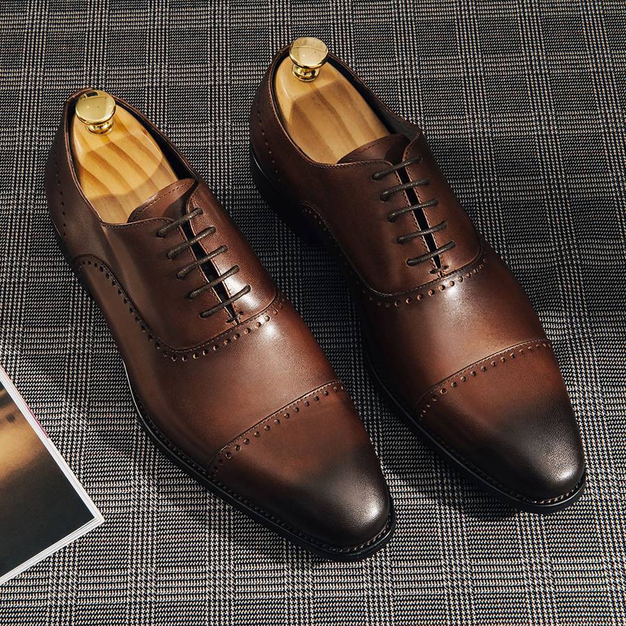 Giày Tây Nam LAFORCE Kiểu Dáng Oxford GNLA2107-01-CF Tặng Tất UNIQLO Chính Hãng