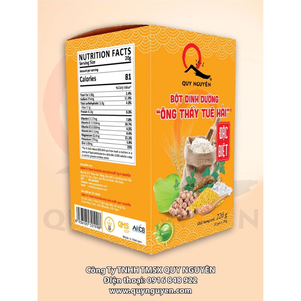 Bột Dinh Dưỡng Cao Cấp ( ÔNG THẦY TUỆ HẢI ) Loại Đặc Biệt 220 gr