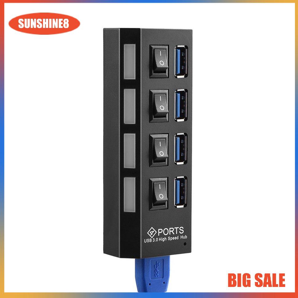 Hub Chia 4 Cổng Usb 3.0 Kdq1 5gbps Có Công Tắc On / Off