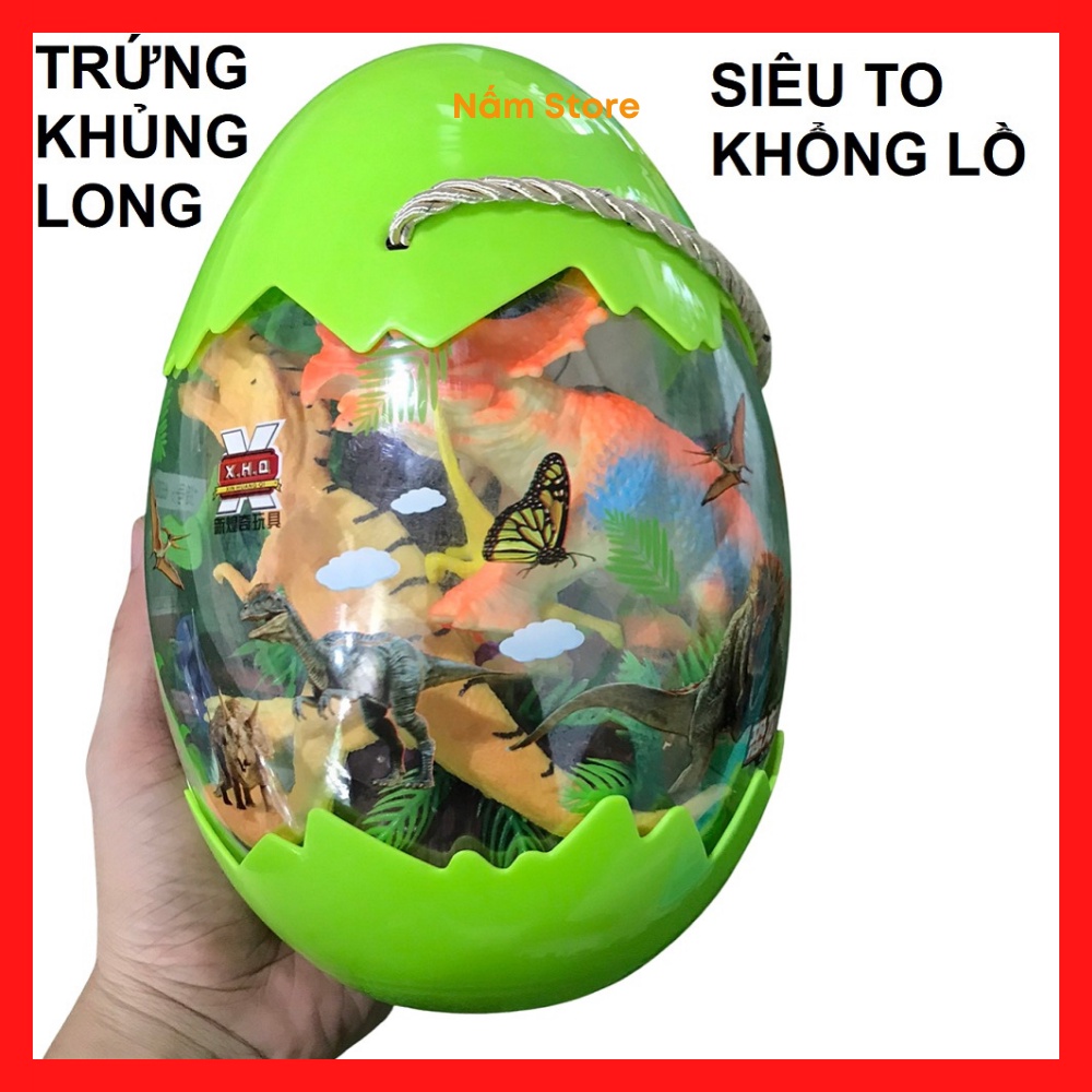 Trứng Khủng Long Siêu To Khổng Lồ Cao Cấp 2021 Kèm Bức Tranh Khu Rừng Mã 6530