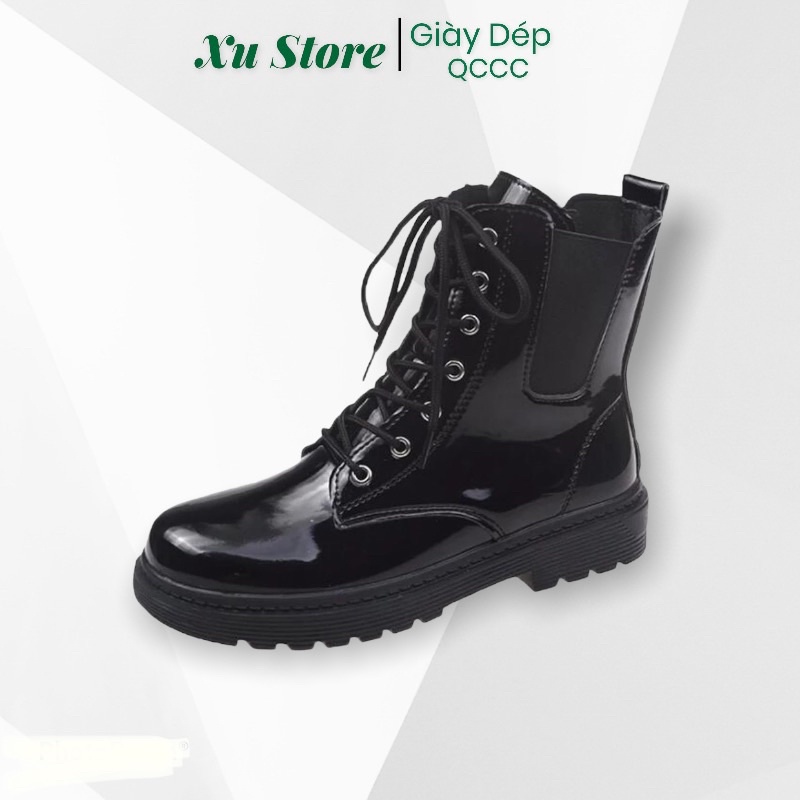 boot da cao cổ đế 3cm . buộc dây cá tính