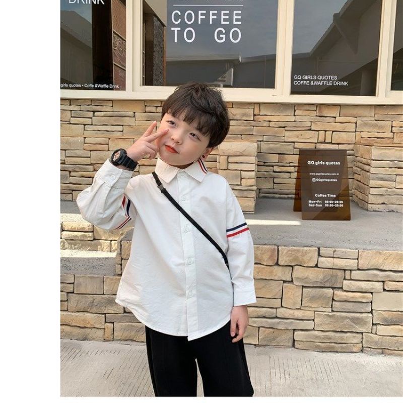 Áo Sơ Mi Tay Dài Thời Trang Dành Cho Bé Trai