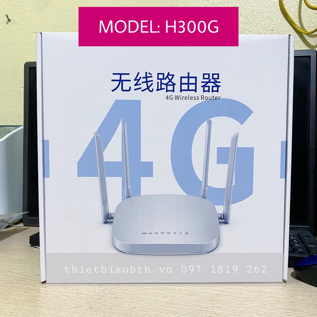 BỘ PHÁT WIFI 4G/3G CPE H300 - CHÍNH HÃNG - 4 ĂNG TEN TỐC ĐỘ 300 MBPS, 32 THIẾT BỊ CÙNG KẾT NỐI. Cho Văn Phòng, Xe Khách,