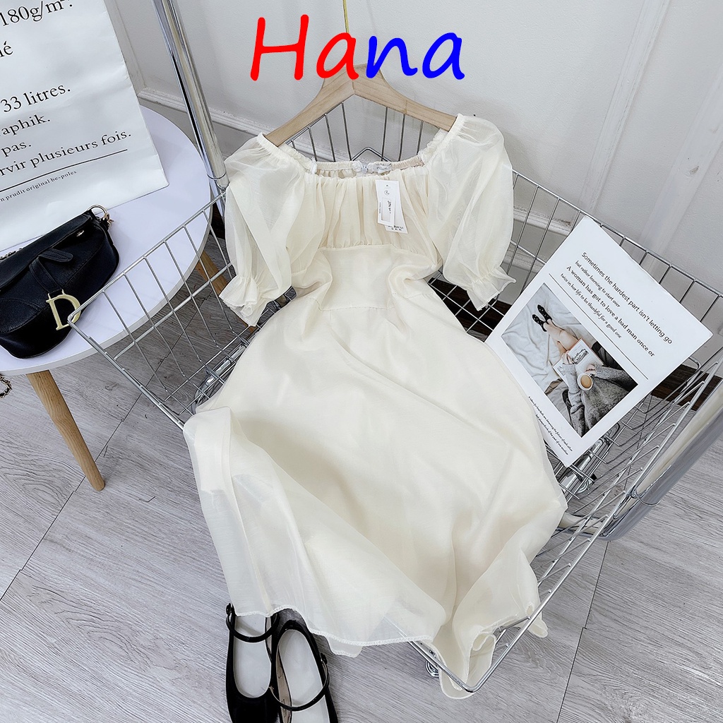 Váy von tơ 2 lớp tay phồng siêu xinh- Hana10