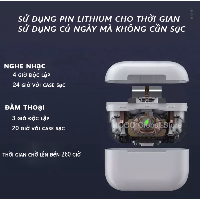 Tai nghe Pro 4 bluetooth 5.0 hỗ trợ đổi tên ,định vị,âm thanh hifi siêu hay, tích hợp mic đàm thoại